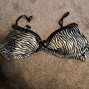 Aerie lightly lined 36B bra zebra print